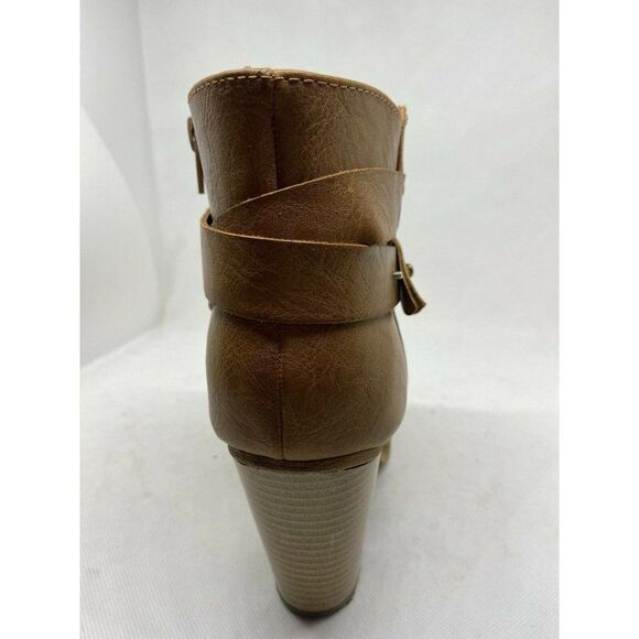 Refresh Women's Camel Leather Booties Size US 10 - Picture 9 of 10